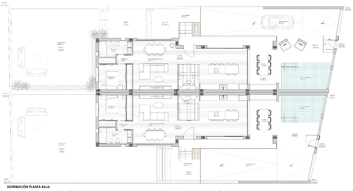 Chalet pareado con calidades premium, gran exterior, piscina privada en Retamar. Entrega antes de final de año.