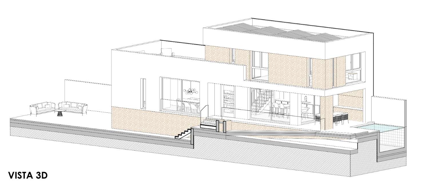 Chalet pareado con calidades premium, gran exterior, piscina privada en Retamar. Entrega antes de final de año.